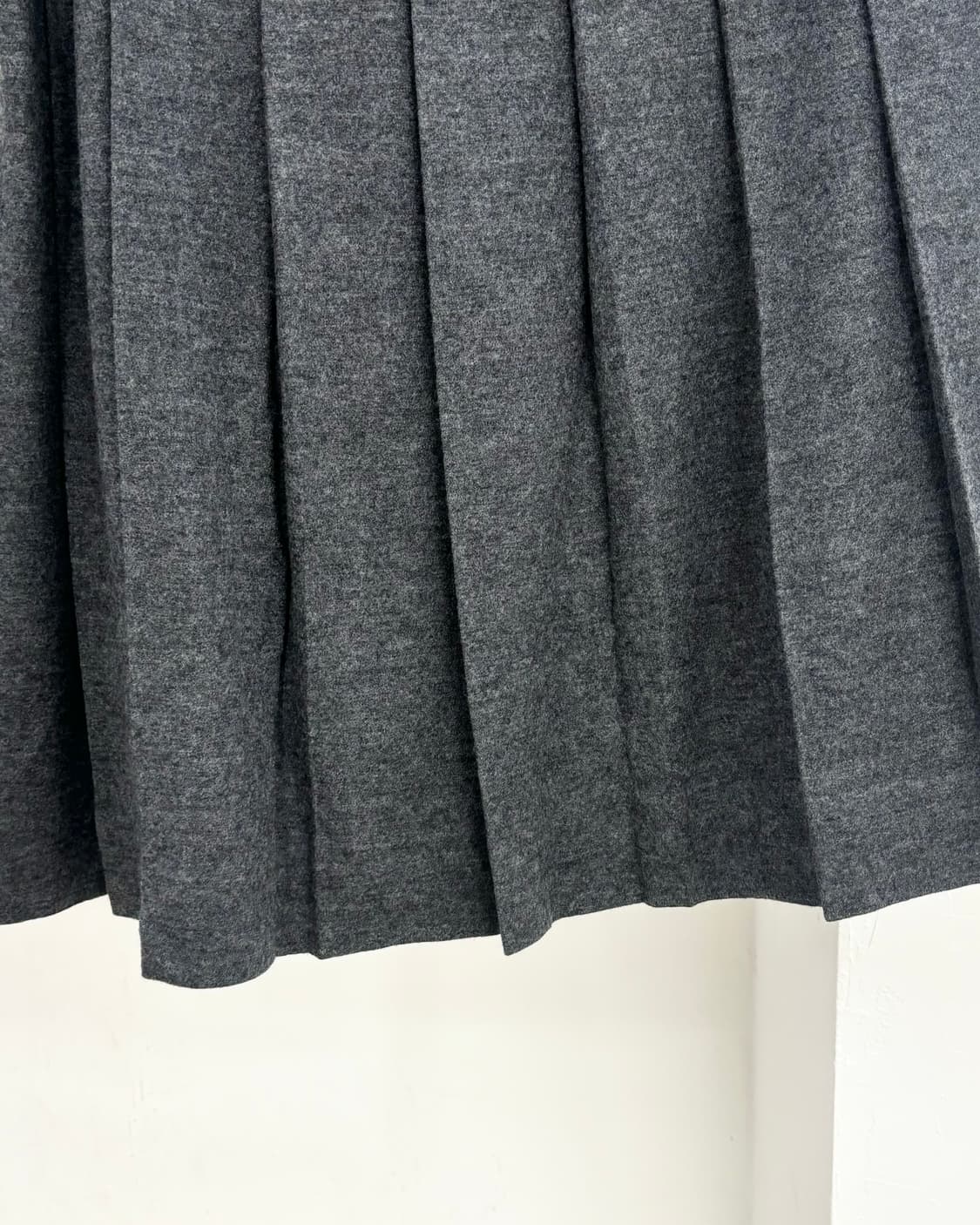 버버리 그레이 그레이 코튼 플리츠 스커트 상품이미지6