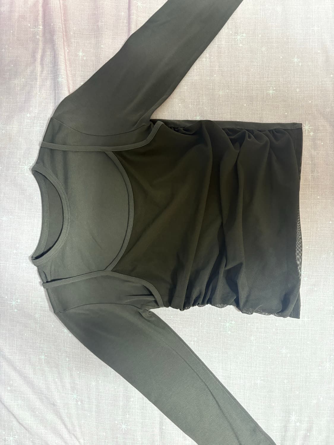 차콜 메쉬 레이어드 롱슬리브 상품이미지2