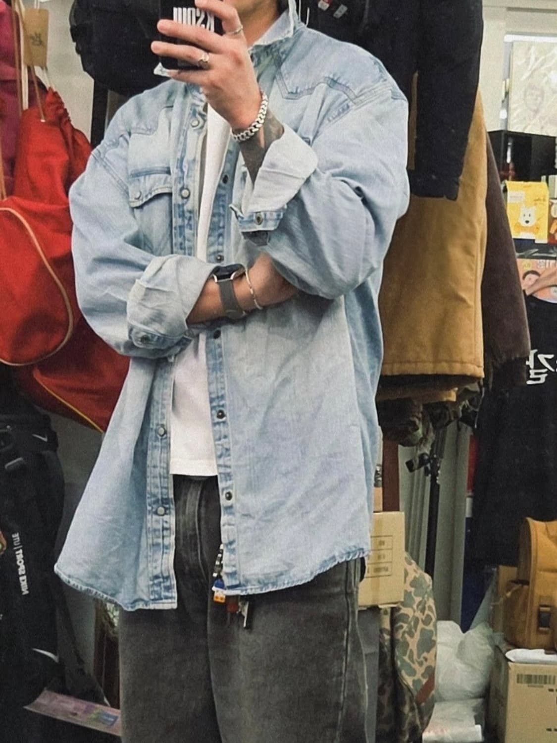 00s Wrangler 랭글러 웨스턴 데님 셔츠 상품이미지1