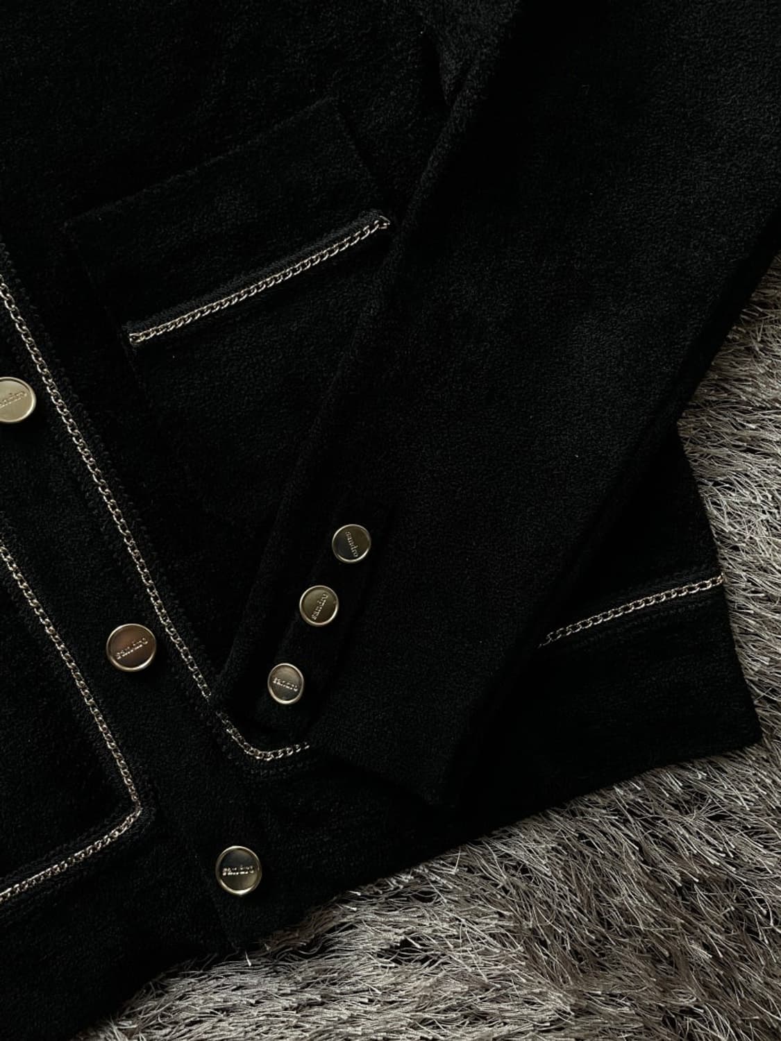 산드로 테리가디건 금장+블랙 상품이미지2