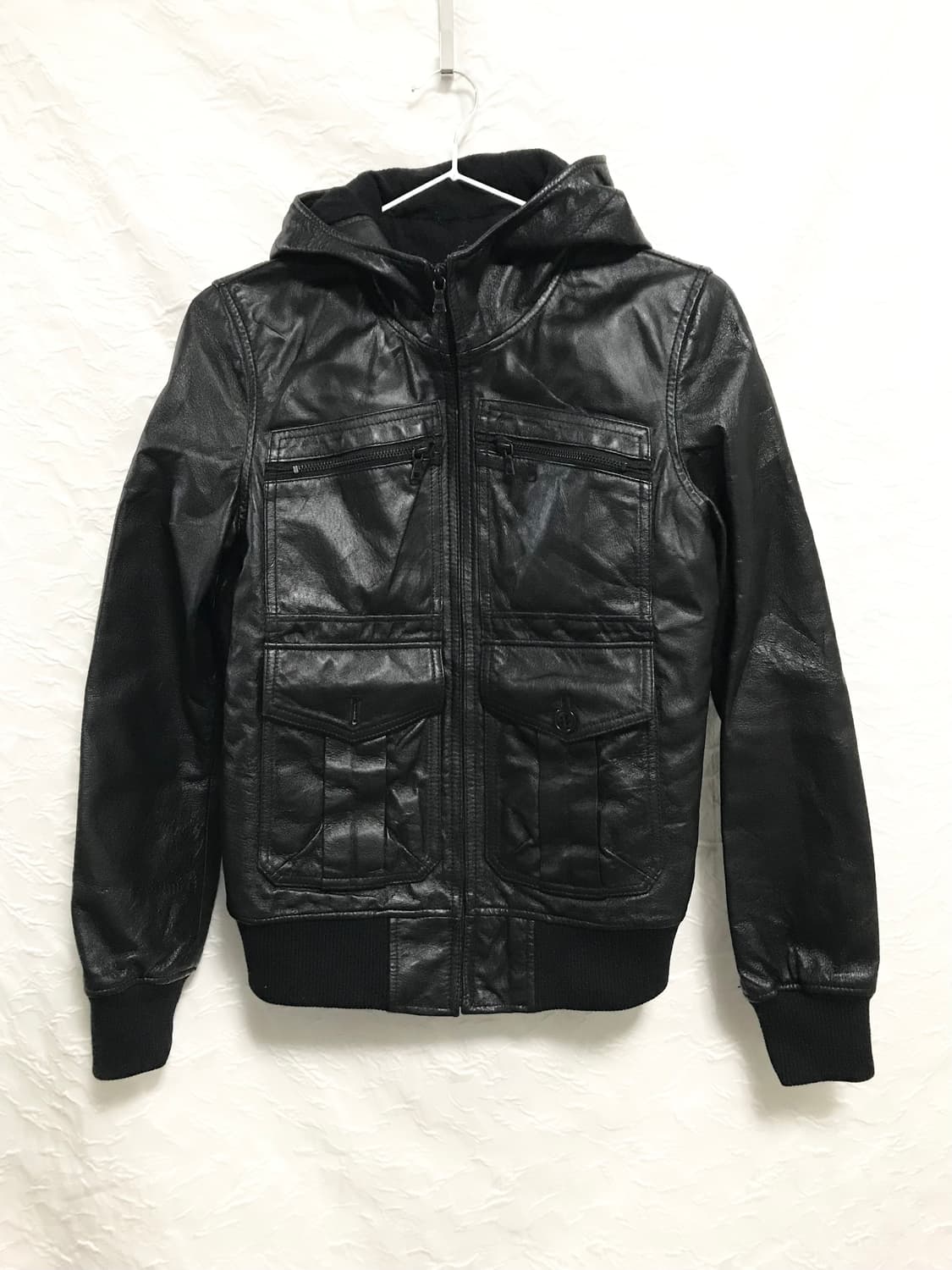 택포•빈티지 히스테릭글래머 돈피 리얼 레더 후드 봄버 자켓 상품이미지1