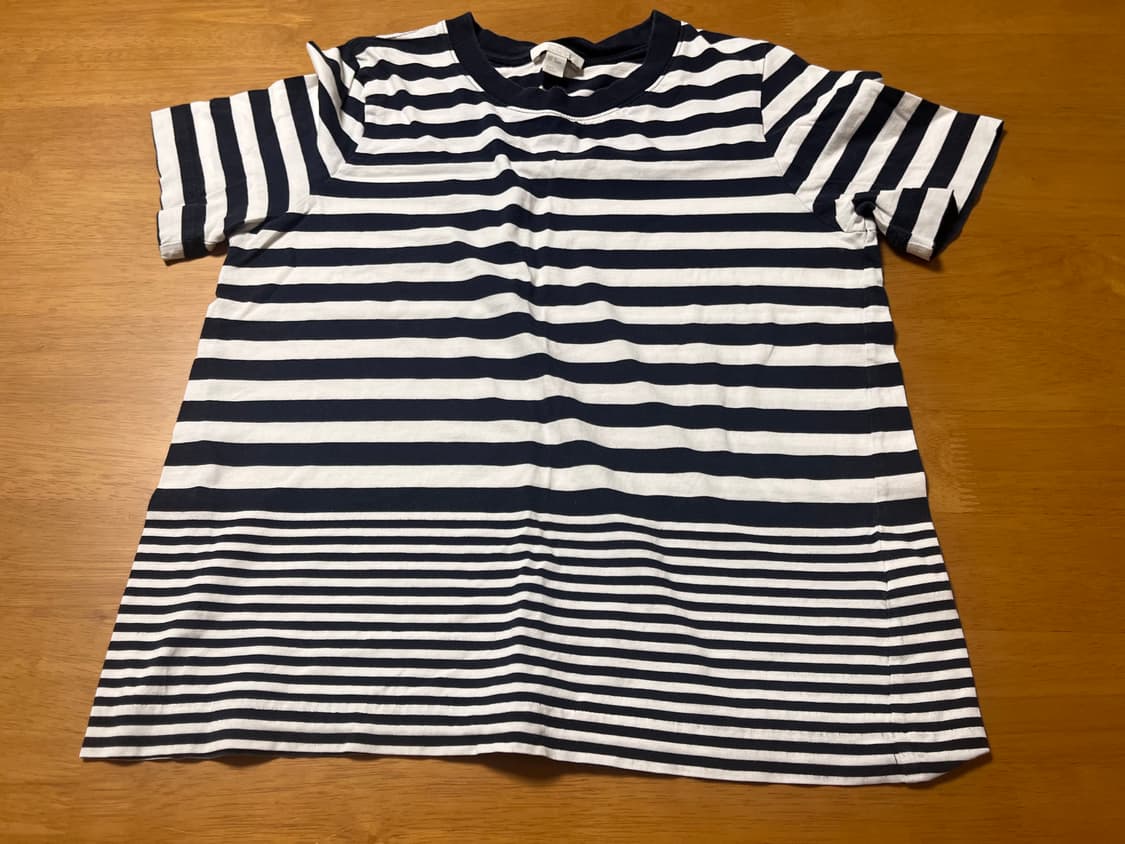COS 코스 네이비 스트라이프 코튼 반팔 티셔츠_XS 사이즈 상품이미지1