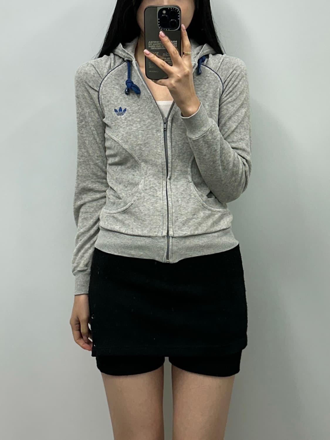 아디다스 그레이 부클 후드집업 상품이미지1