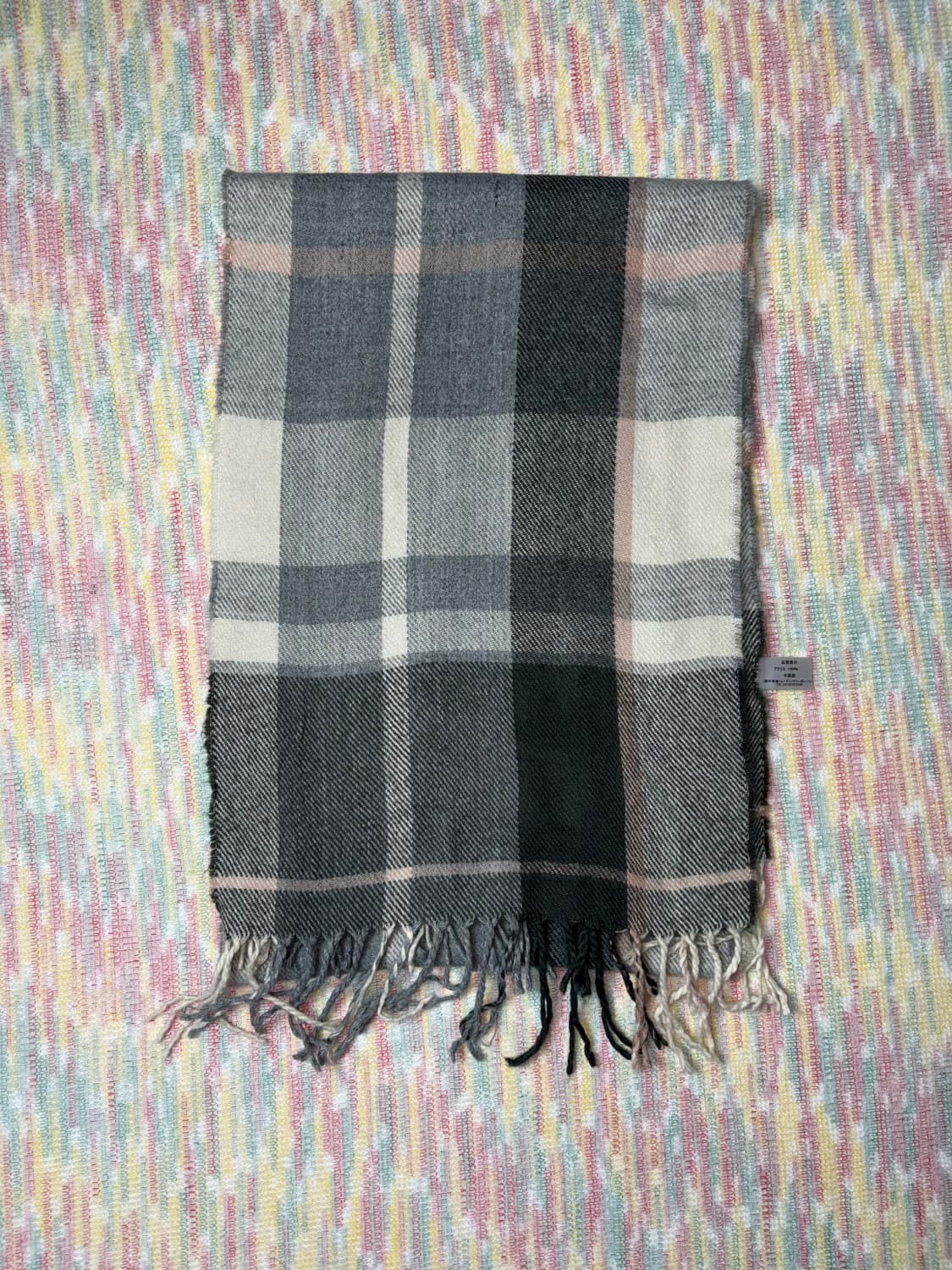 그레이 체크 머플러 상품이미지2