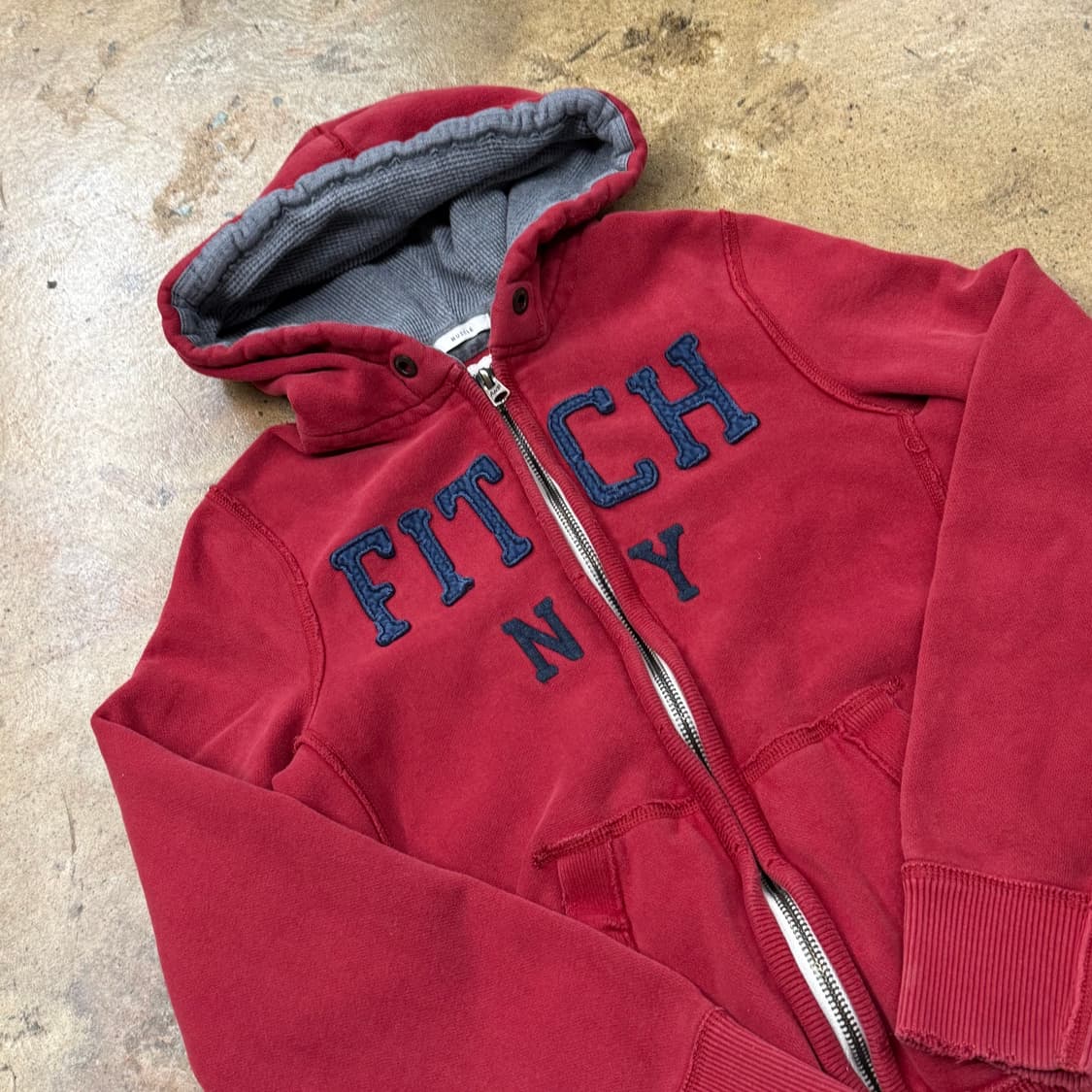 아베크롬비 버건디 레드 후드집업 상품이미지1