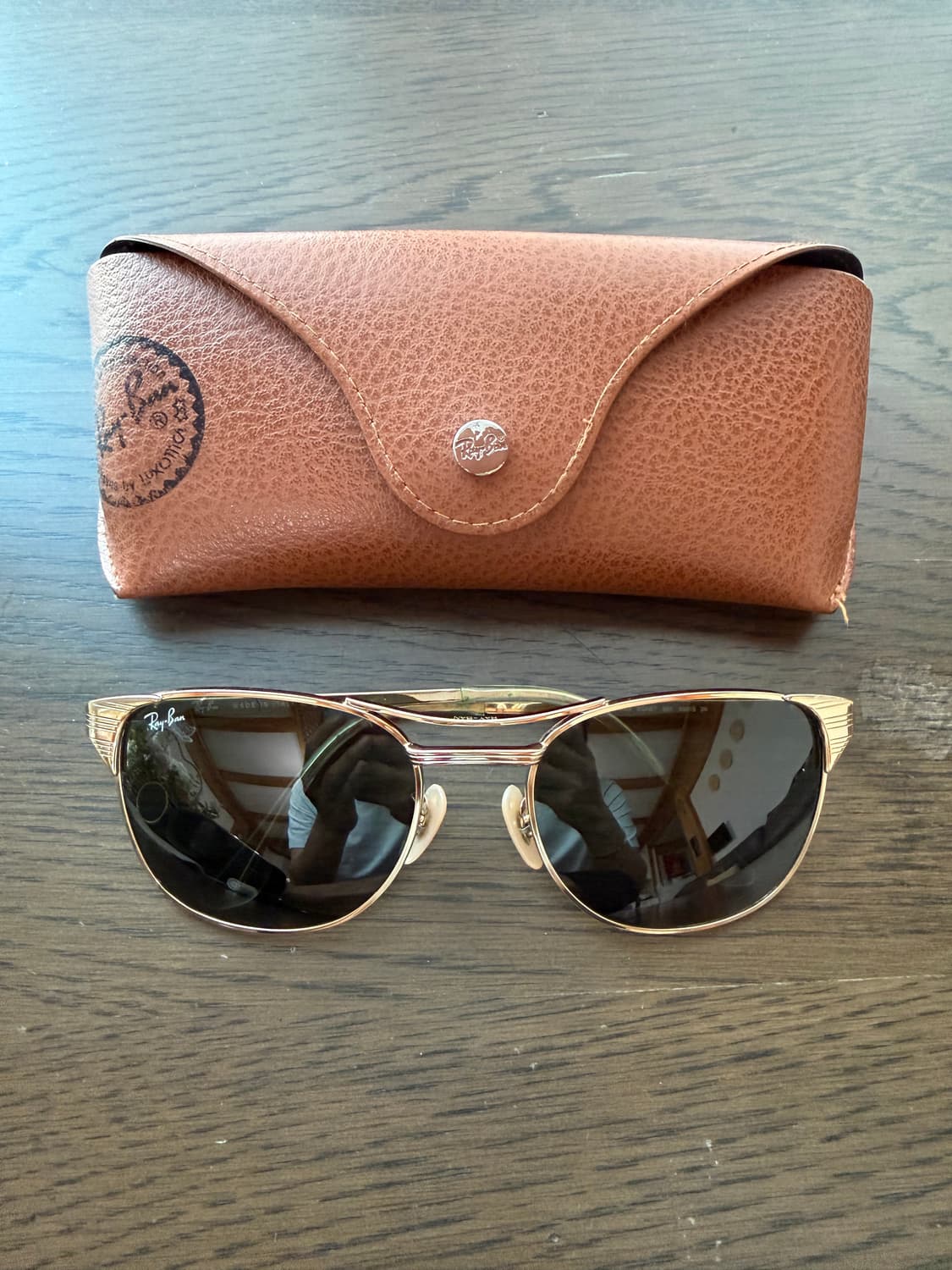 Ray Ban SIGNET 레이벤 시그넷 선글라스 골드-그린 상품이미지2