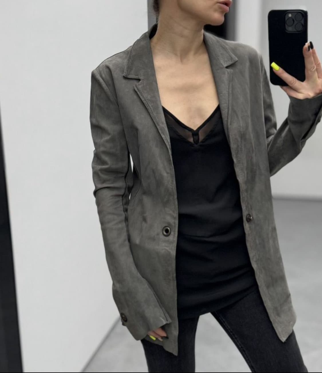 ISAAC SELLAM 아이작 셀럼 싱글재킷(레더-칼프 스킨)해외발송 상품이미지1