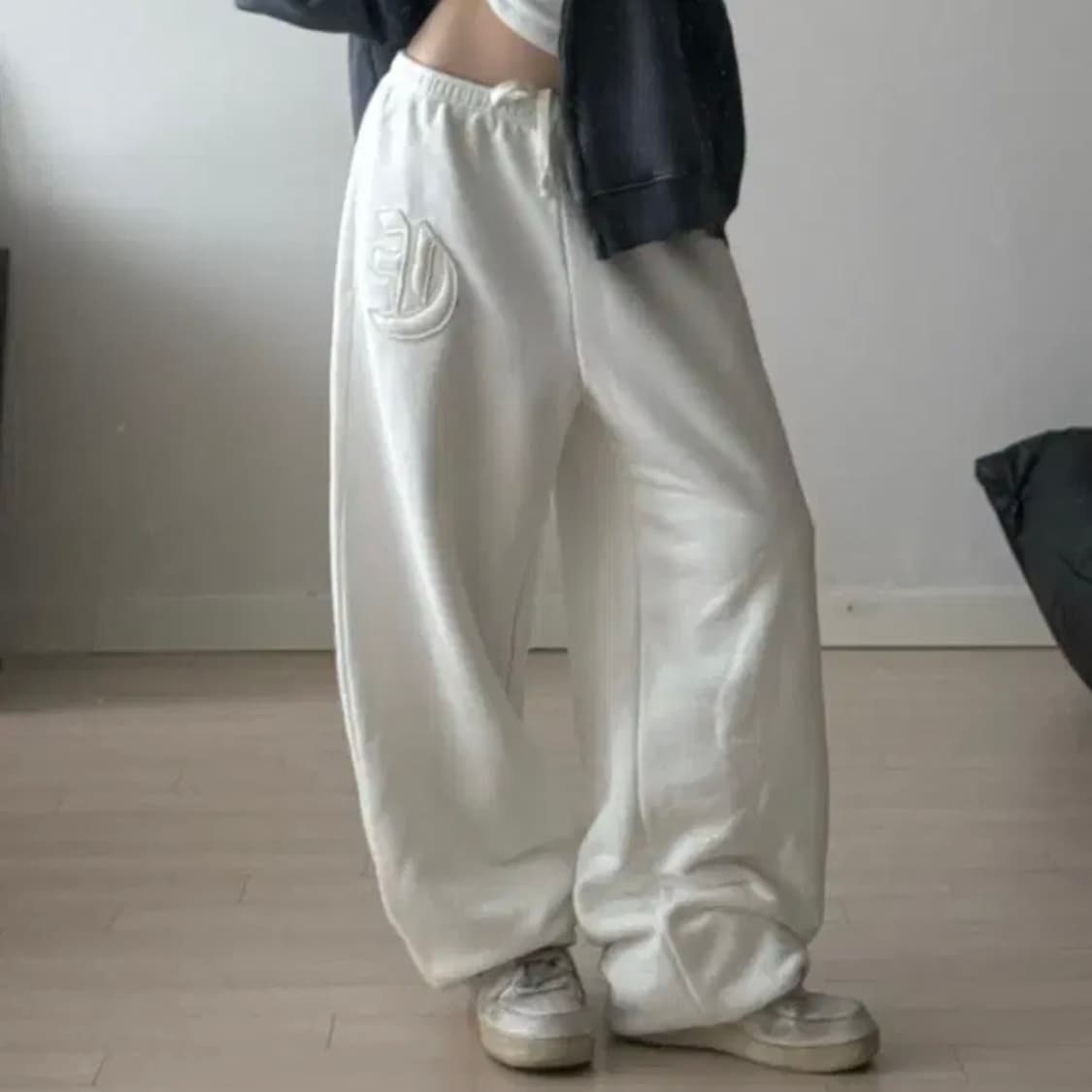 (L) 니들 ERTR 콜라보 화이트 트레이닝 팬츠 상품이미지1