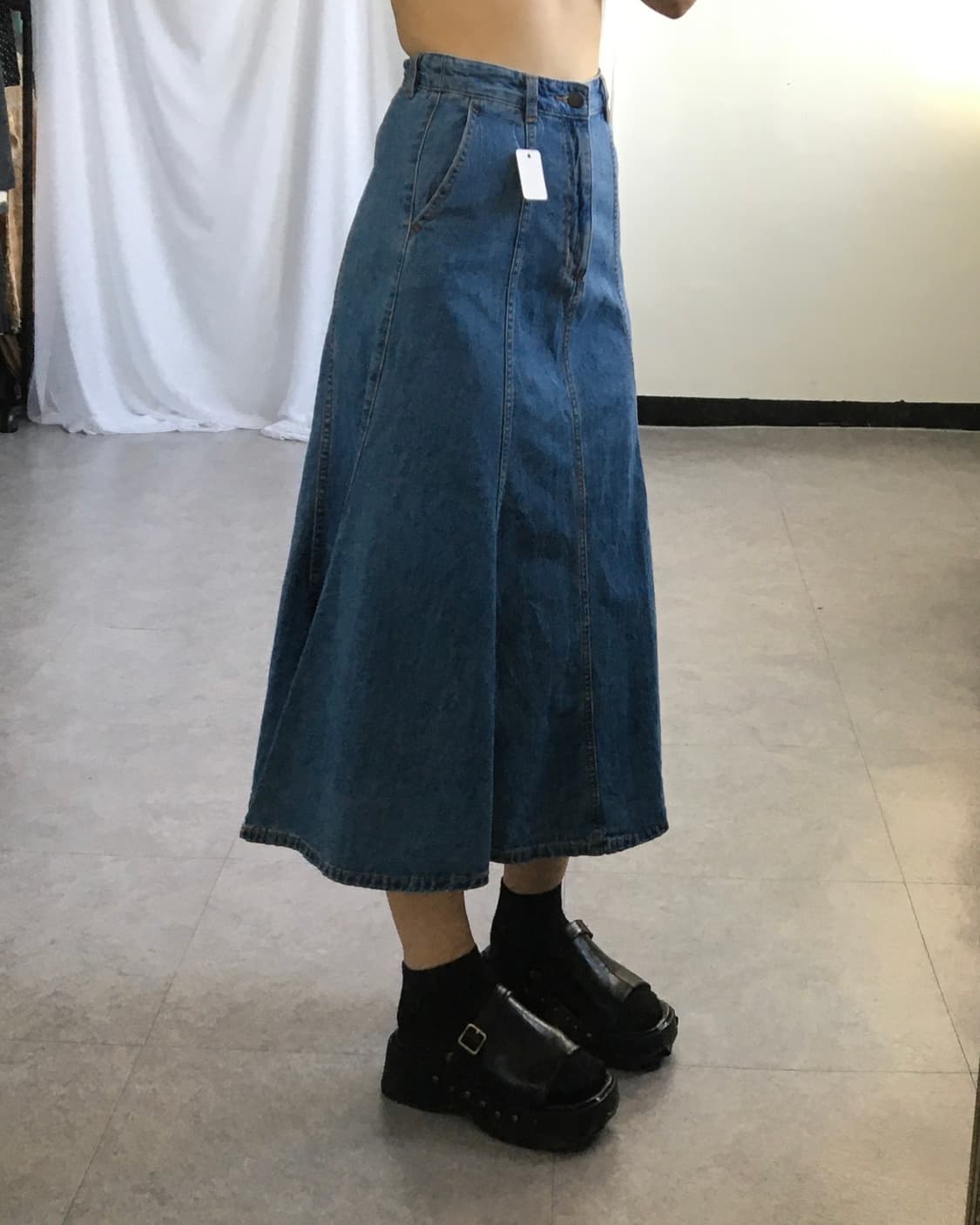 Denim long skirt 상품이미지7