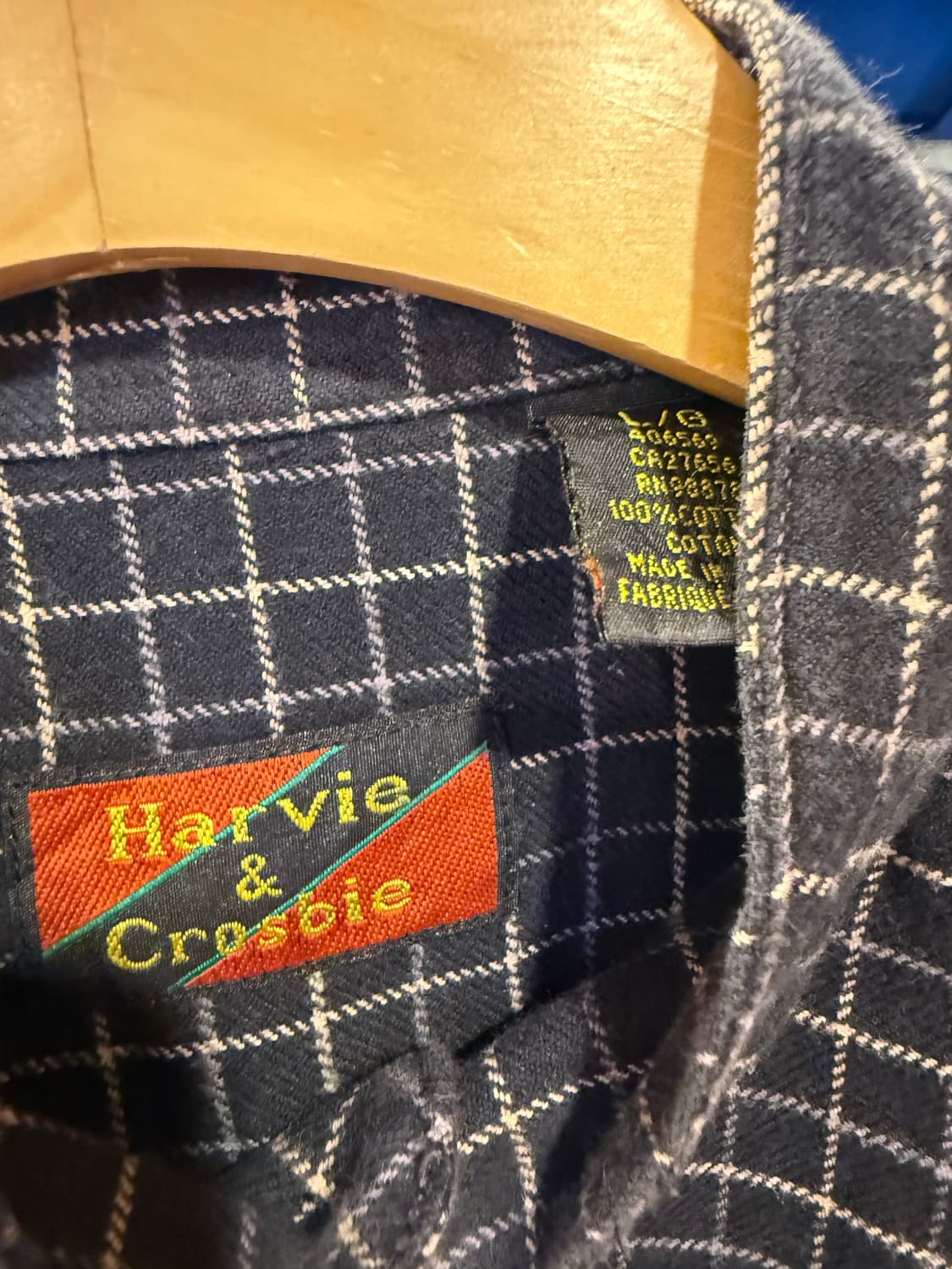 빈티지 블랙 플란넬 셔츠 상품이미지2