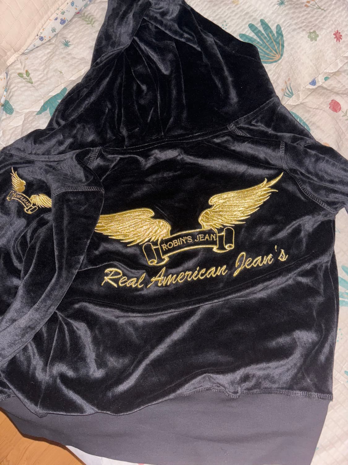 로빈스진 robins jeans 벨벳 갸루 오네 셋업 후집 후드집업 상품이미지3