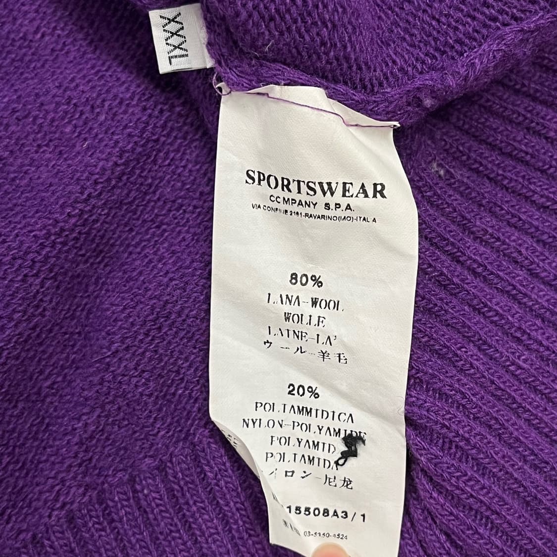 [정품/XXXL] 스톤아일랜드 하프집업 버튼 니트 퍼플 b10 상품이미지8