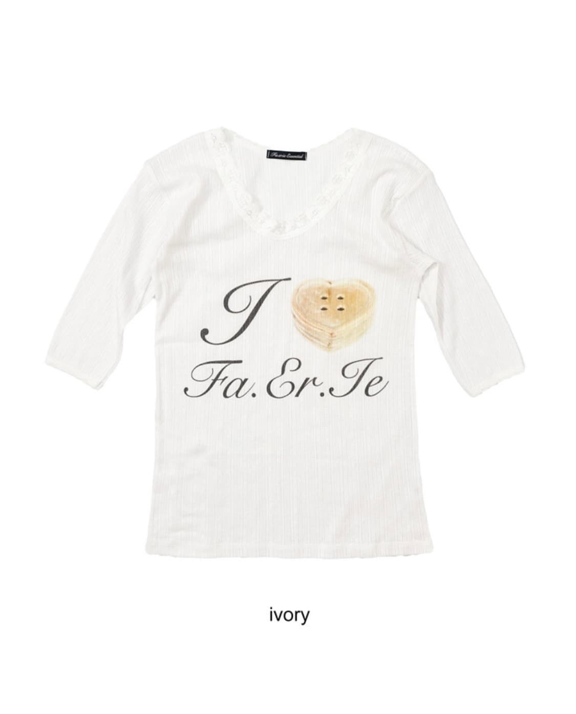 I ❦ fa.er.ie lace T-shirt (화이트) 상품이미지2
