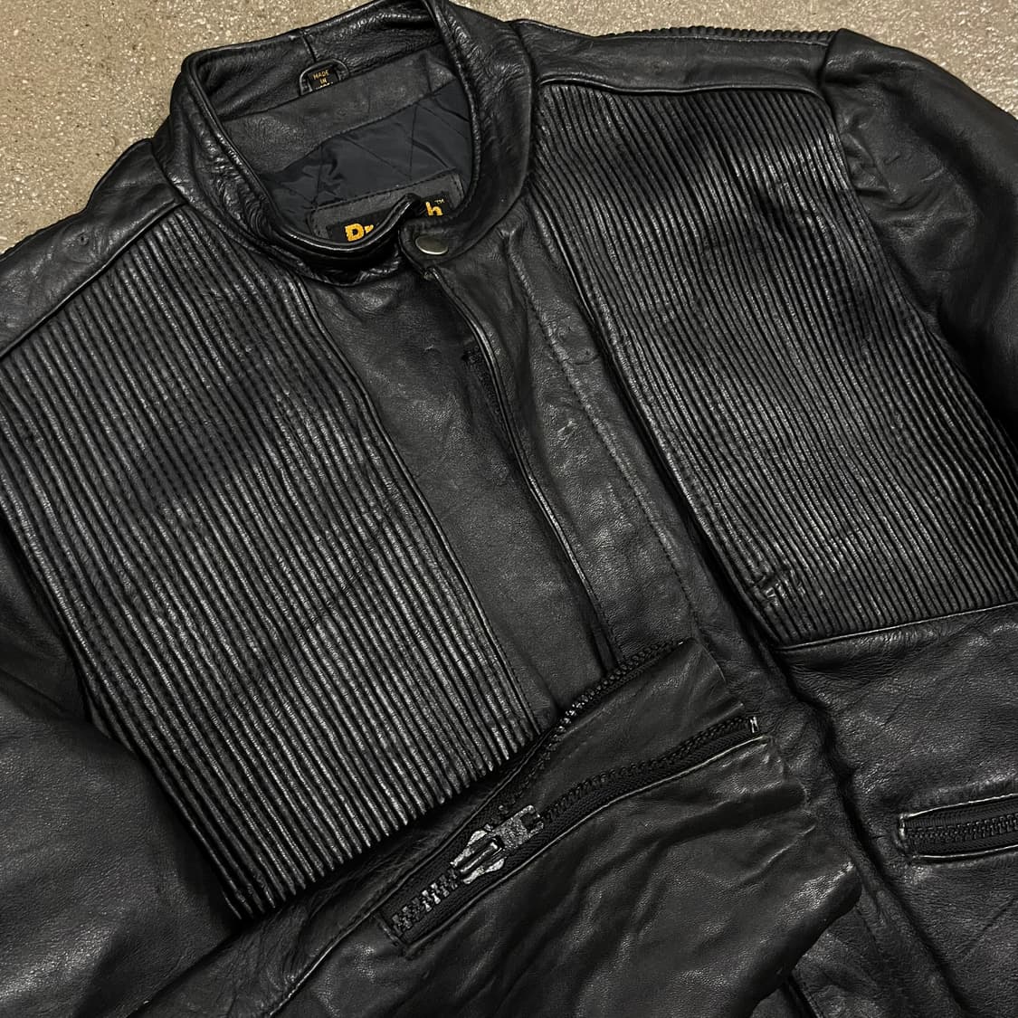 빈티지 퀼팅 패널 라이더 자켓 (105) 상품이미지2