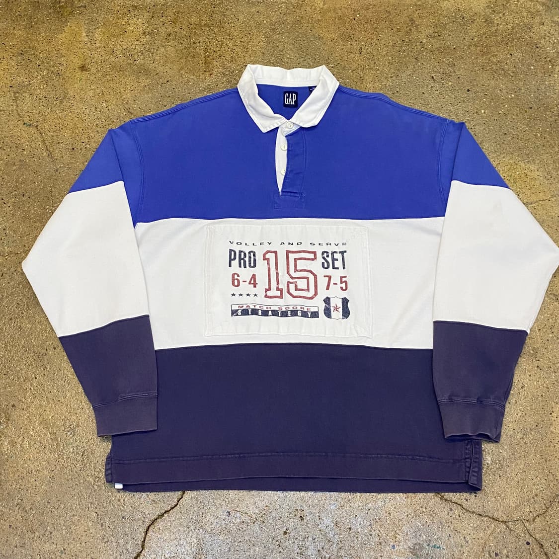 레어 90s 미국 빈티지 GAP 갭 럭비티 카라티 상품이미지1