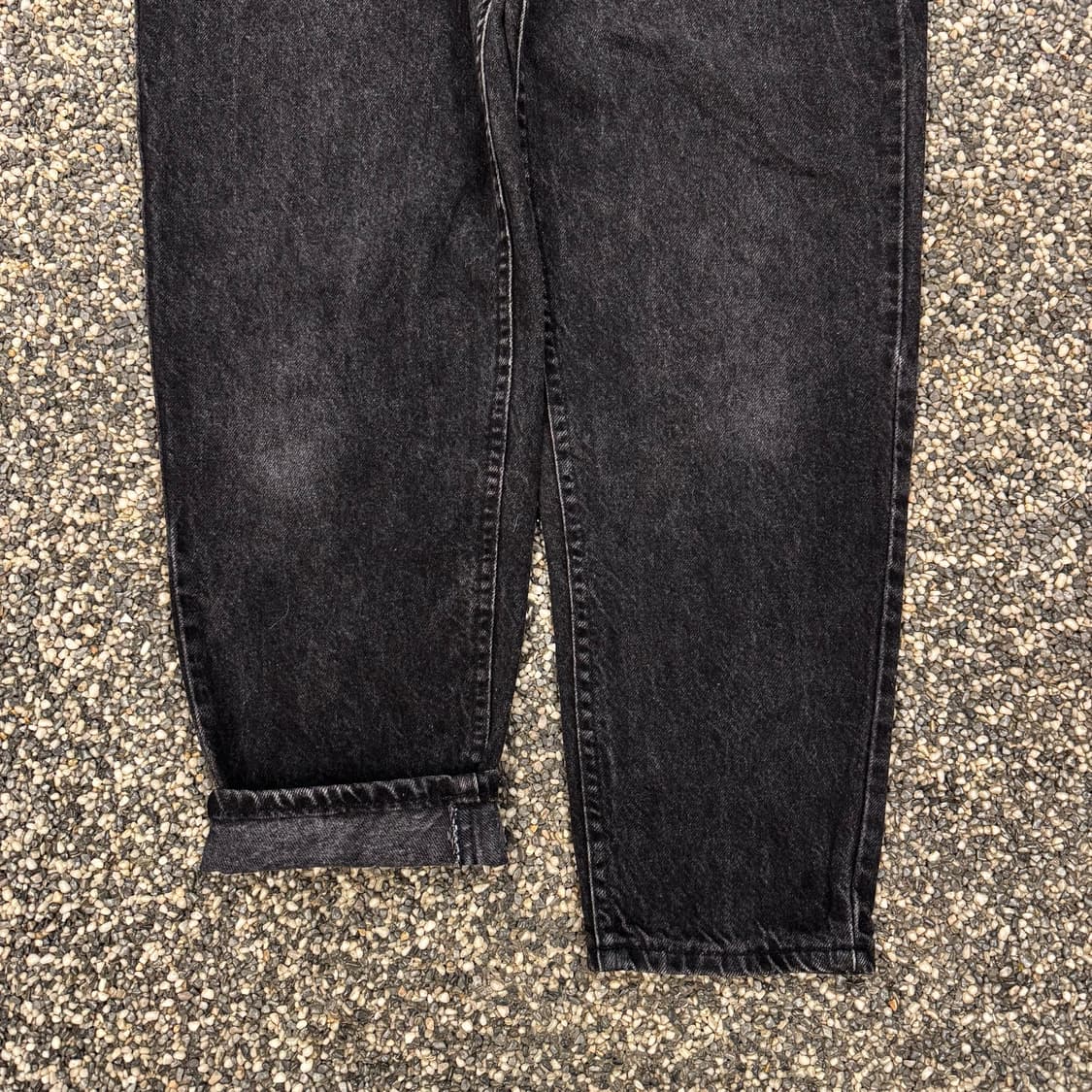 90s Lee 우먼스 하이웨이스트 테이퍼드 블랙진 made in USA  상품이미지4