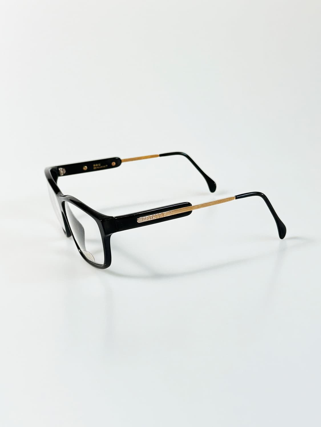 90s ROJANNE 블랙 뿔테 스퀘어 빈티지 안경 상품이미지3