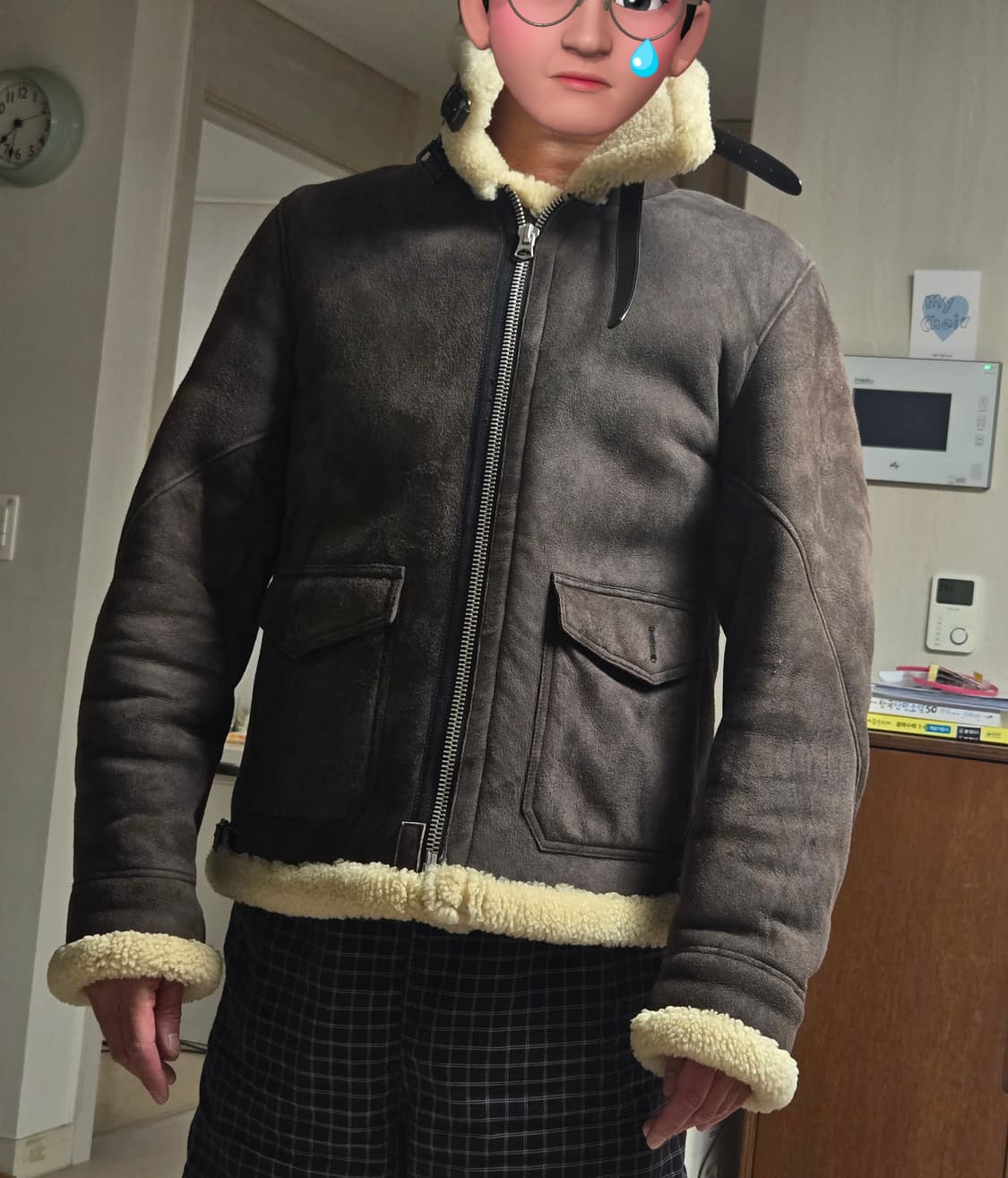 버버리 무스탕 라지  중고 상품이미지9