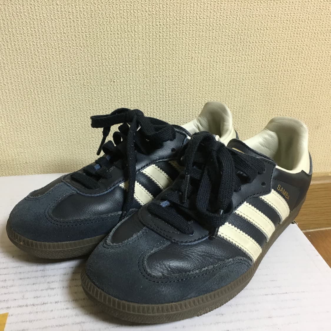 아디다스 삼바 OG 나이트 네이비 크림 화이트 225 상품이미지3