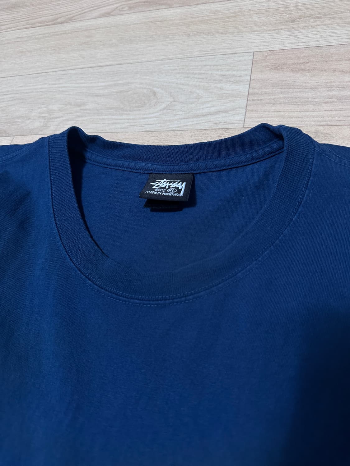 [XL] 스투시 슈페리어 퀄리티 피그먼트 다이드 롱슬리브 티셔츠 네이비 상품이미지4