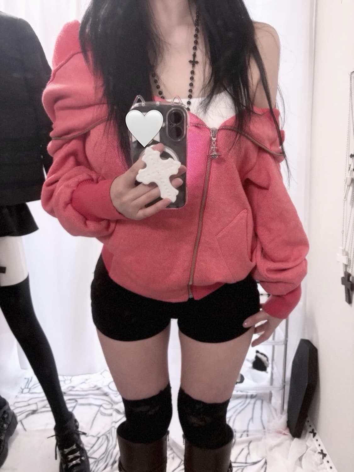 비비안웨스트우드 사선 언발 orb 후드집업 상품이미지1