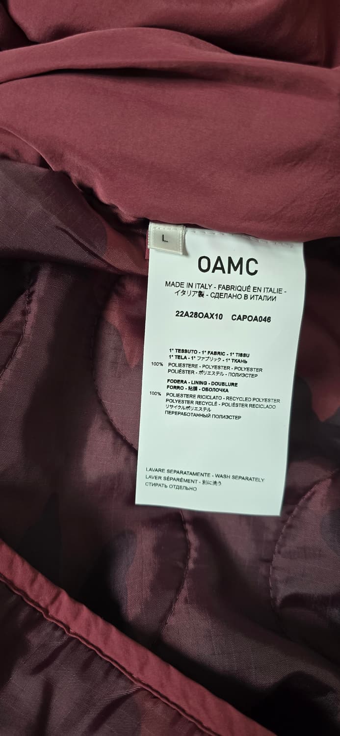 OAMC 오에이엠씨 남성 리워크 카모 우븐 셔츠 자켓 점퍼 L 새상품 상품이미지4