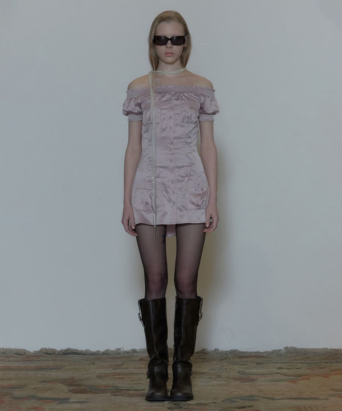 스컬프터 Ethereal Satin Dress Pale Purple  상품이미지1