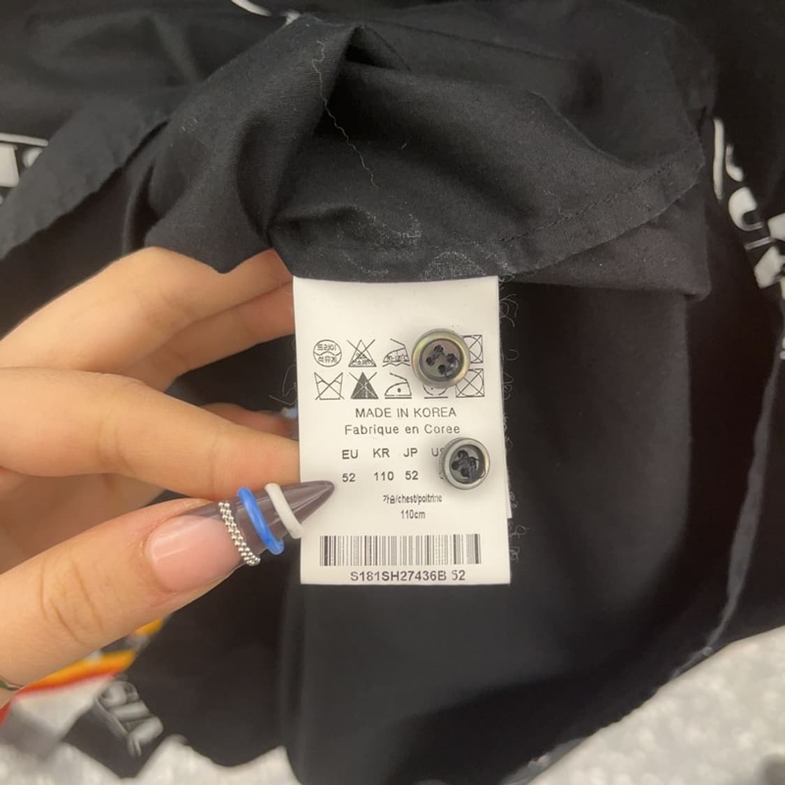 솔리드옴므 빈티지 스트릿 힙합 레터링 패턴 셔츠 52 C07815 상품이미지6