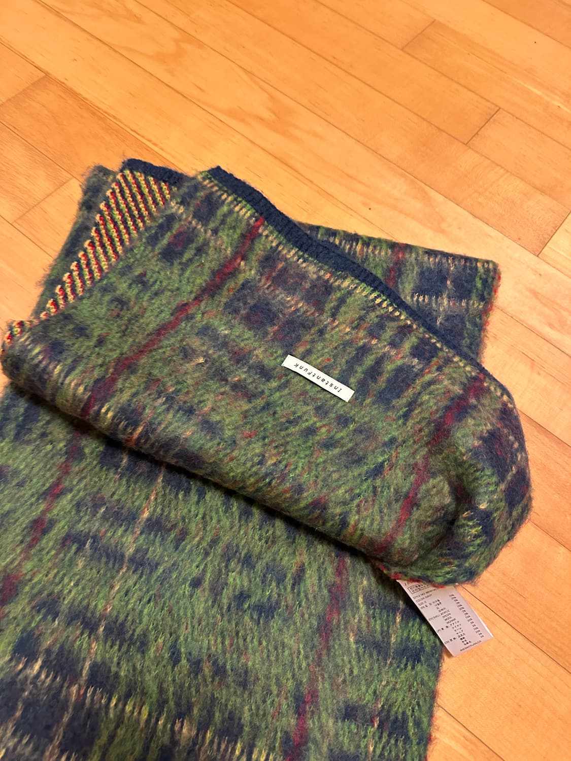 인스턴트펑크 브러쉬드 울 머플러 - 네이비 상품이미지2