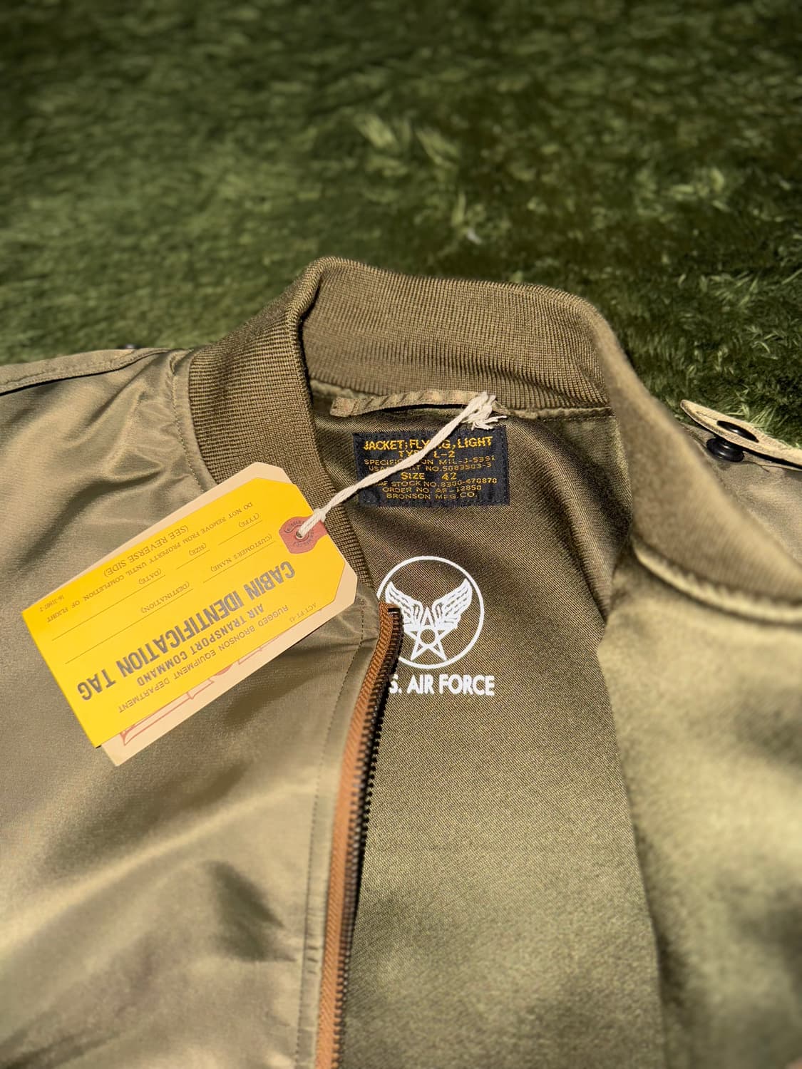[42] Bronson 브론슨 L-2 플라이트 봄버 자켓 올리브 상품이미지8