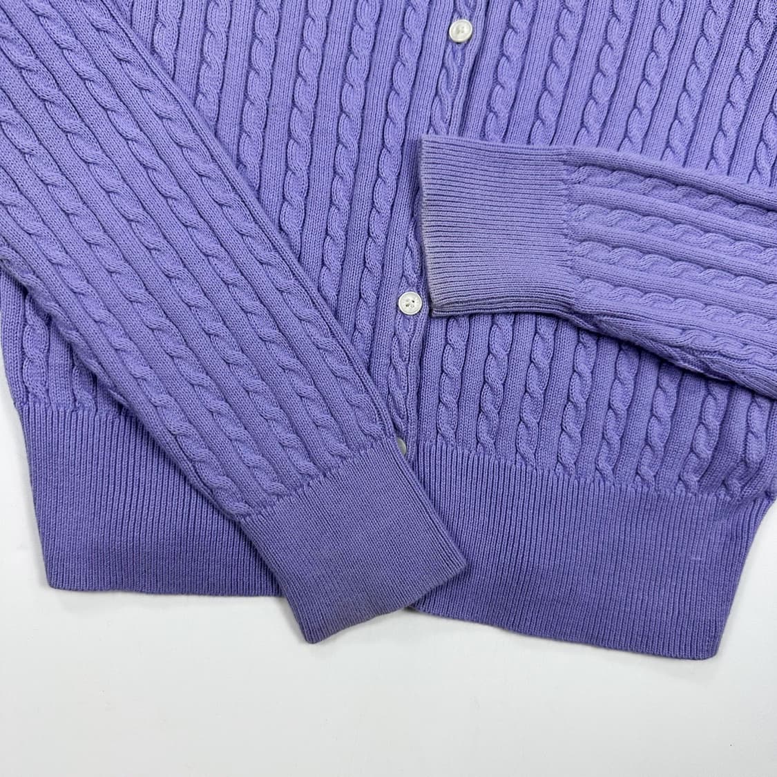 폴로 랄프로렌 포니 걸즈 퍼플 니트 가디건 (실측 XS 여성추천) 상품이미지4