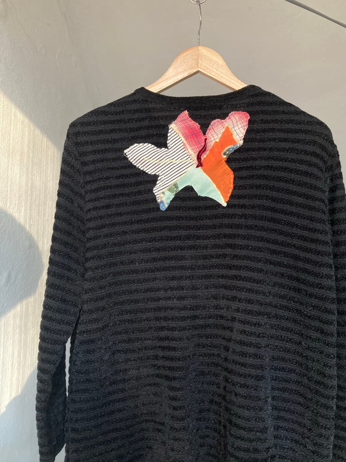 꽃자수패치 스트라이프 라운드 가디건 상품이미지6