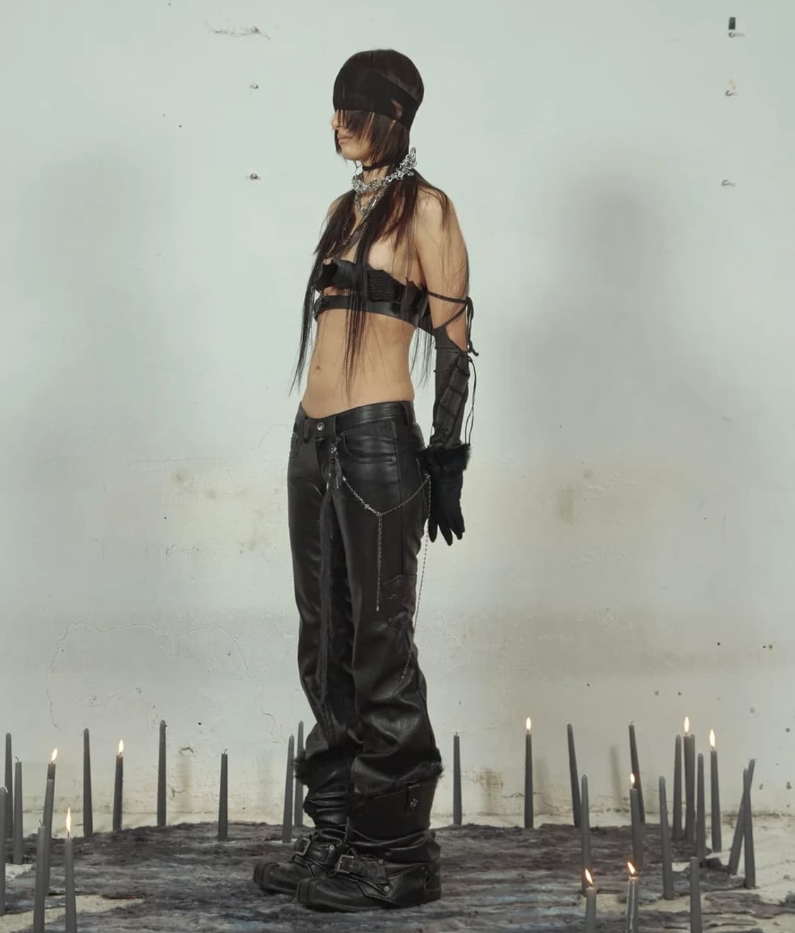 aesynctx scar boot cut pants 부츠컷 가죽 팬츠 s 상품이미지9