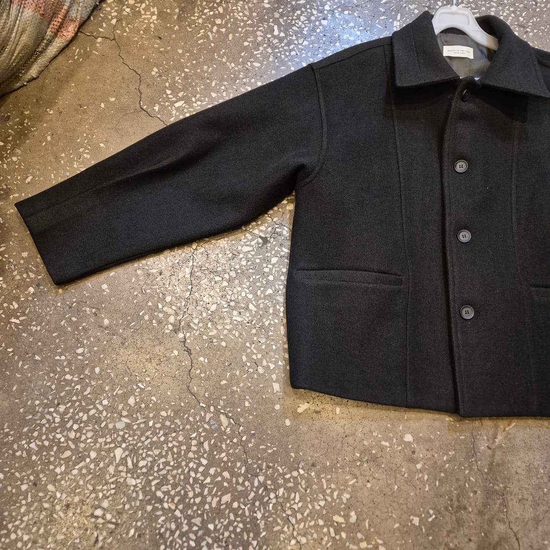 FREE(착샷잇음) 블랙 울 숏 카라자켓 상품이미지7