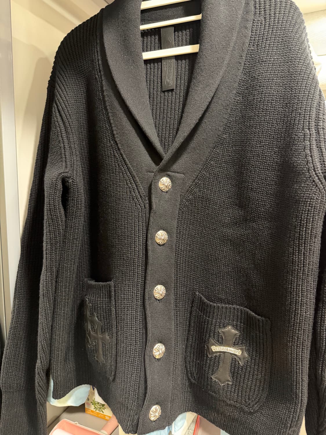 크롬하츠 캐시미어 숄카라 가디건 상품이미지1