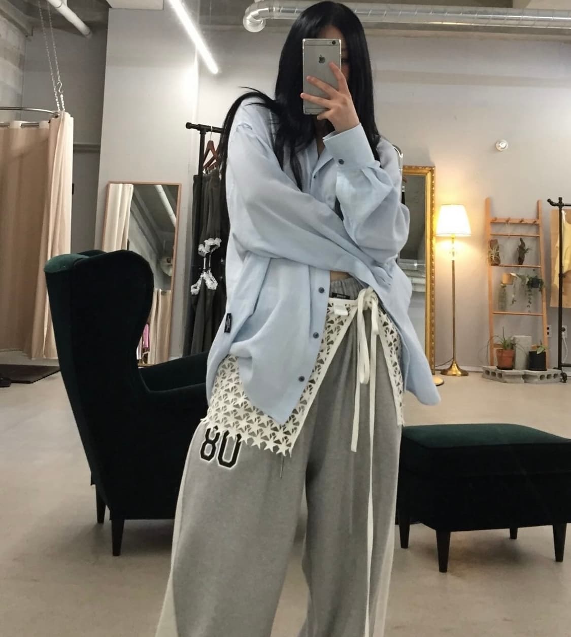 더미스테리어스호텔 컷오프 스웻팬츠 상품이미지3