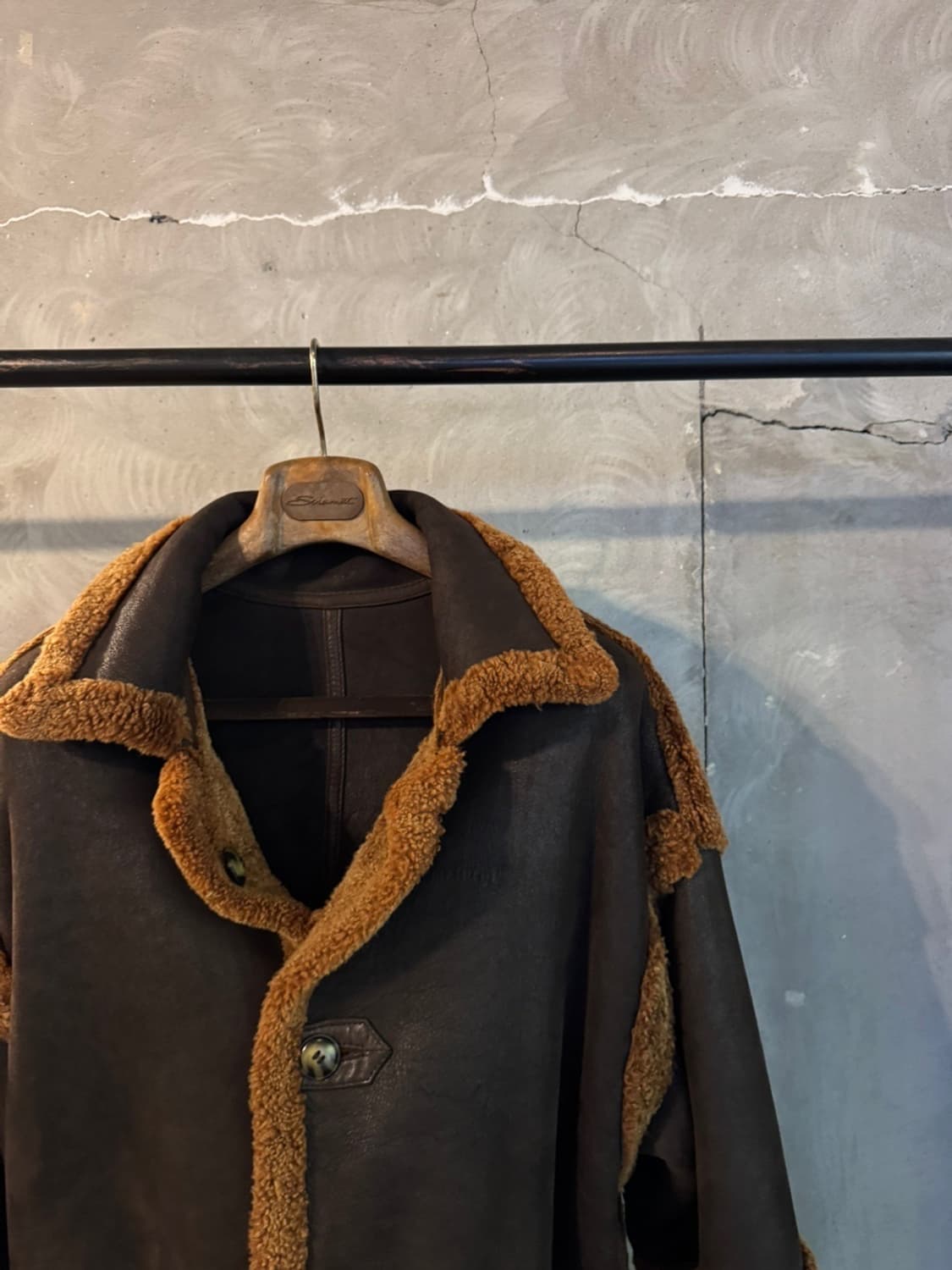 Bitish VTG 시어링 레더 자켓 무스탕 상품이미지8