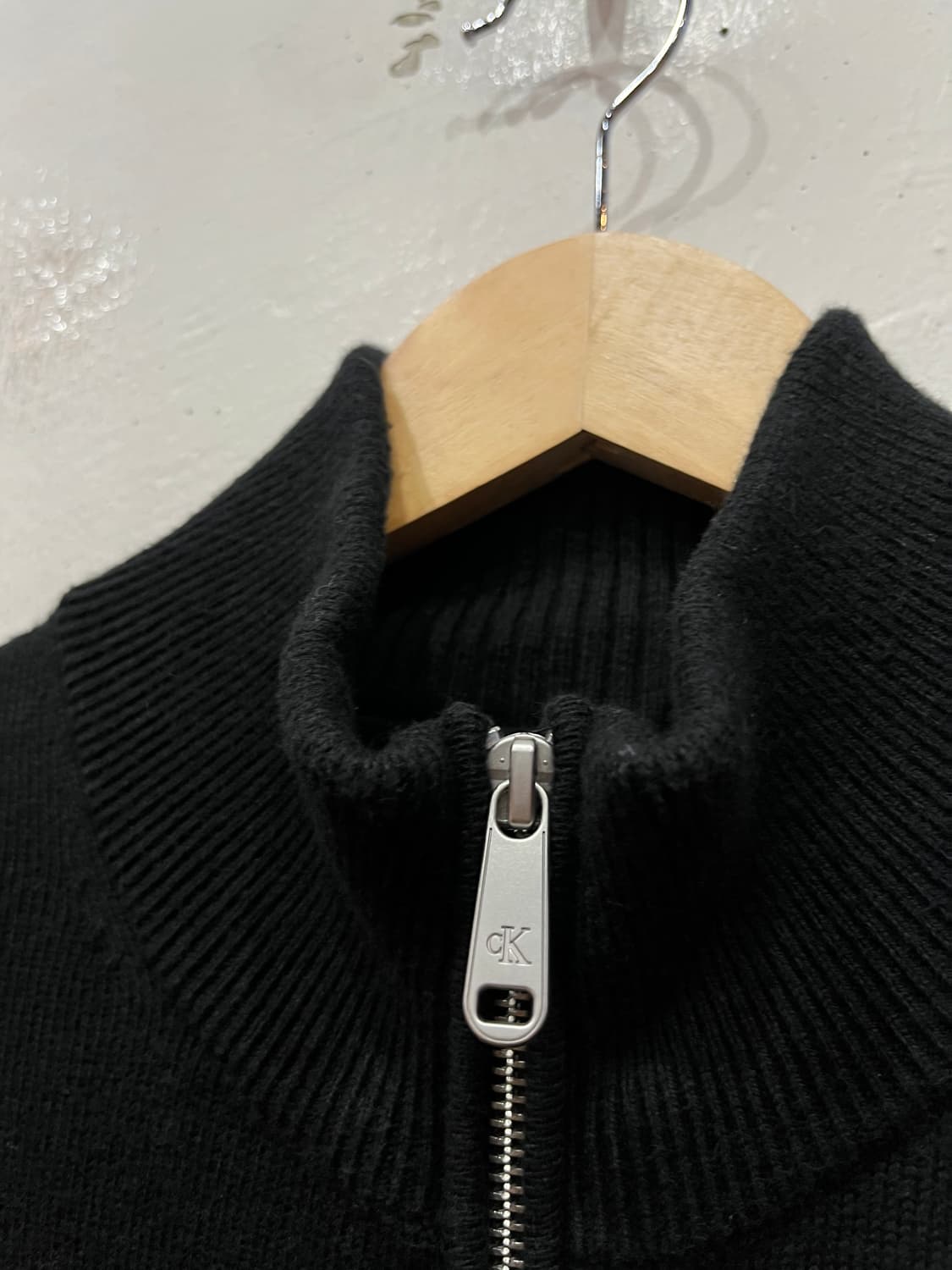 캘빈클라인 코튼 캐시미어 로고 니트집업 M 상품이미지3