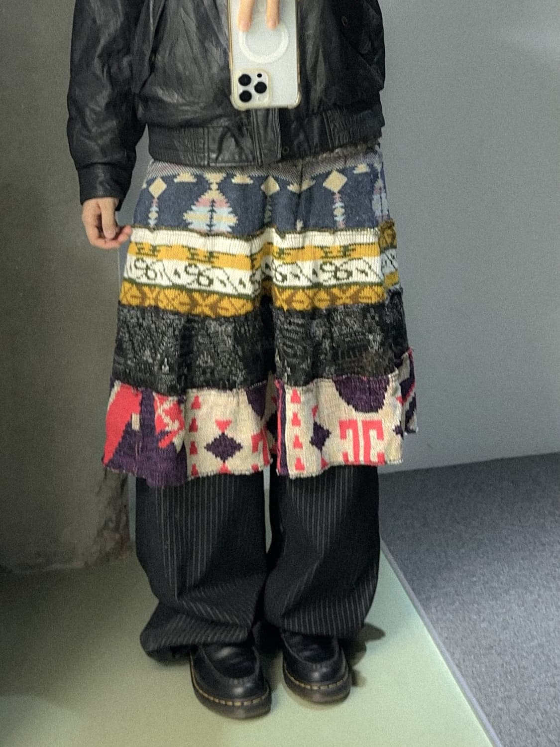 ethnic patterns knit skirt 상품이미지4