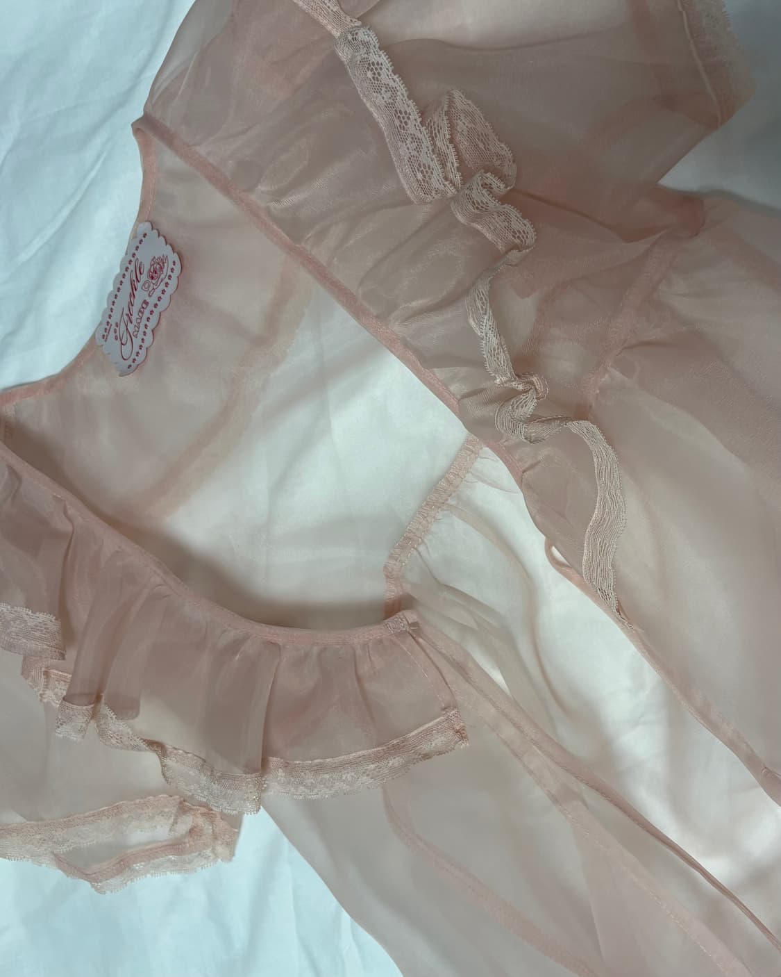 프레클 freckle organza ruffle mini dress 상품이미지3