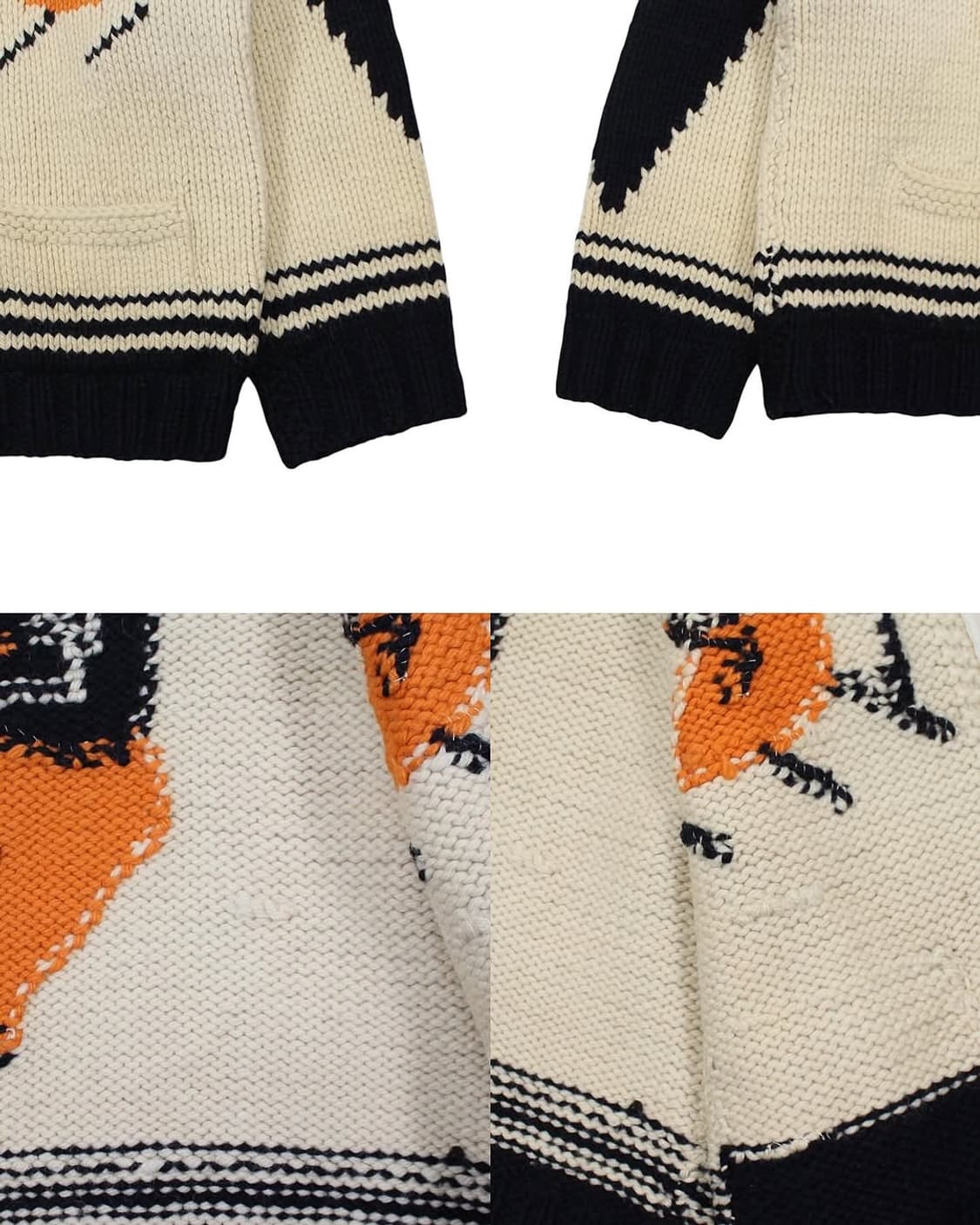 1960s 울 코위찬 집업 스웨터 럭비 빈티지 캐나다 상품이미지10