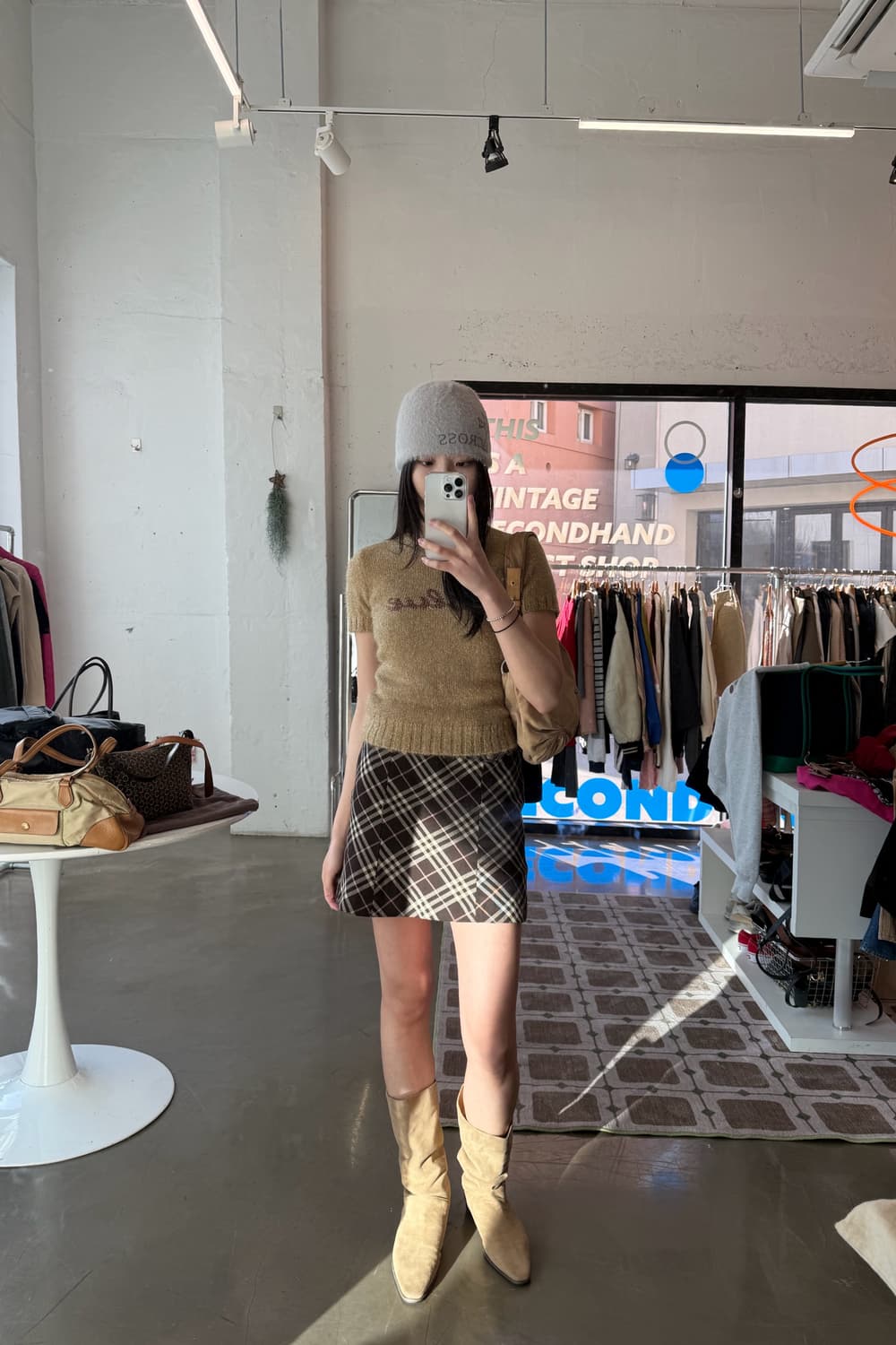 버버리 울 미니 스커트 상품이미지7