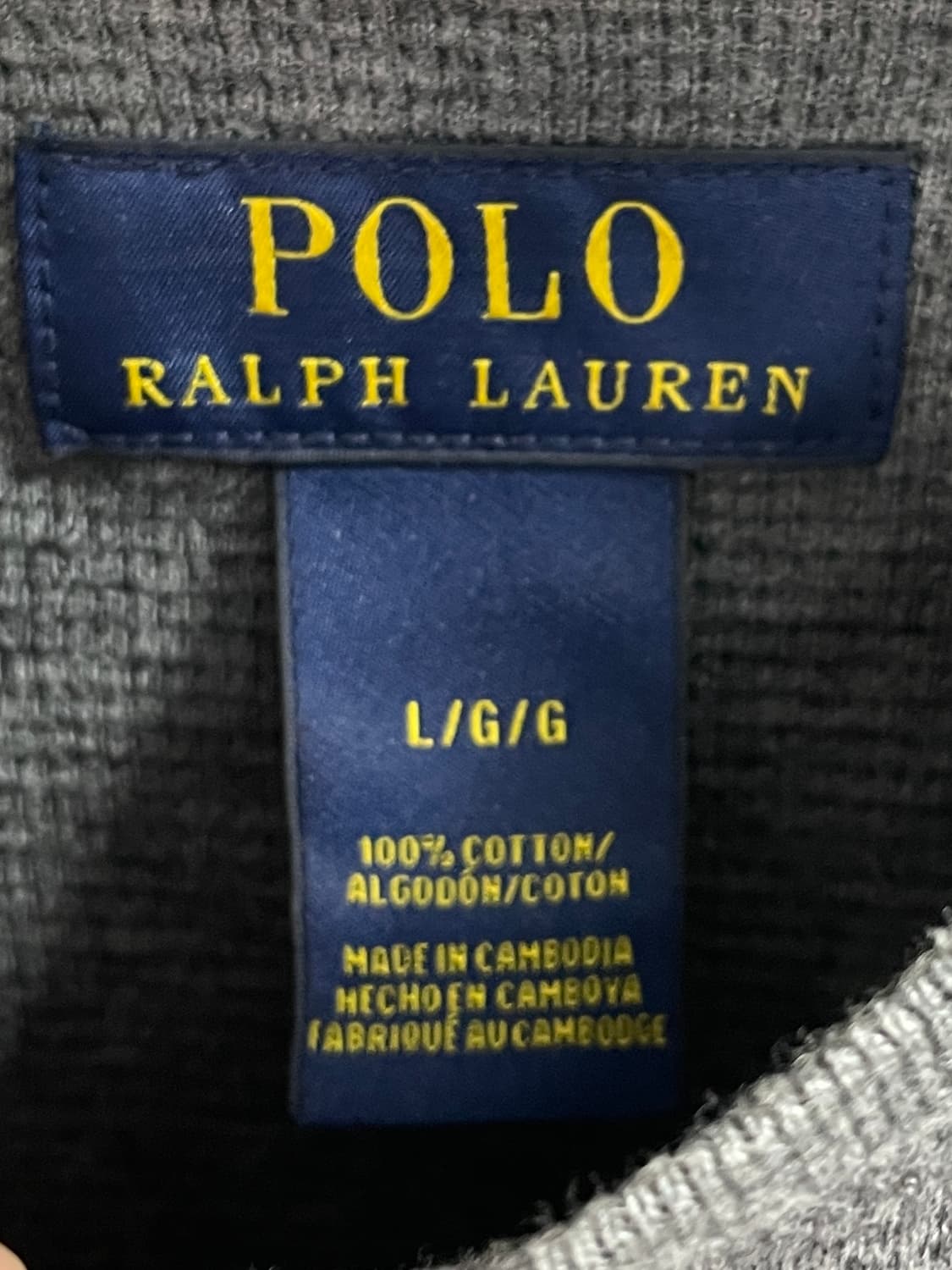 폴로 랄프로렌 그레이 와플 반팔티 (on.139) 상품이미지4