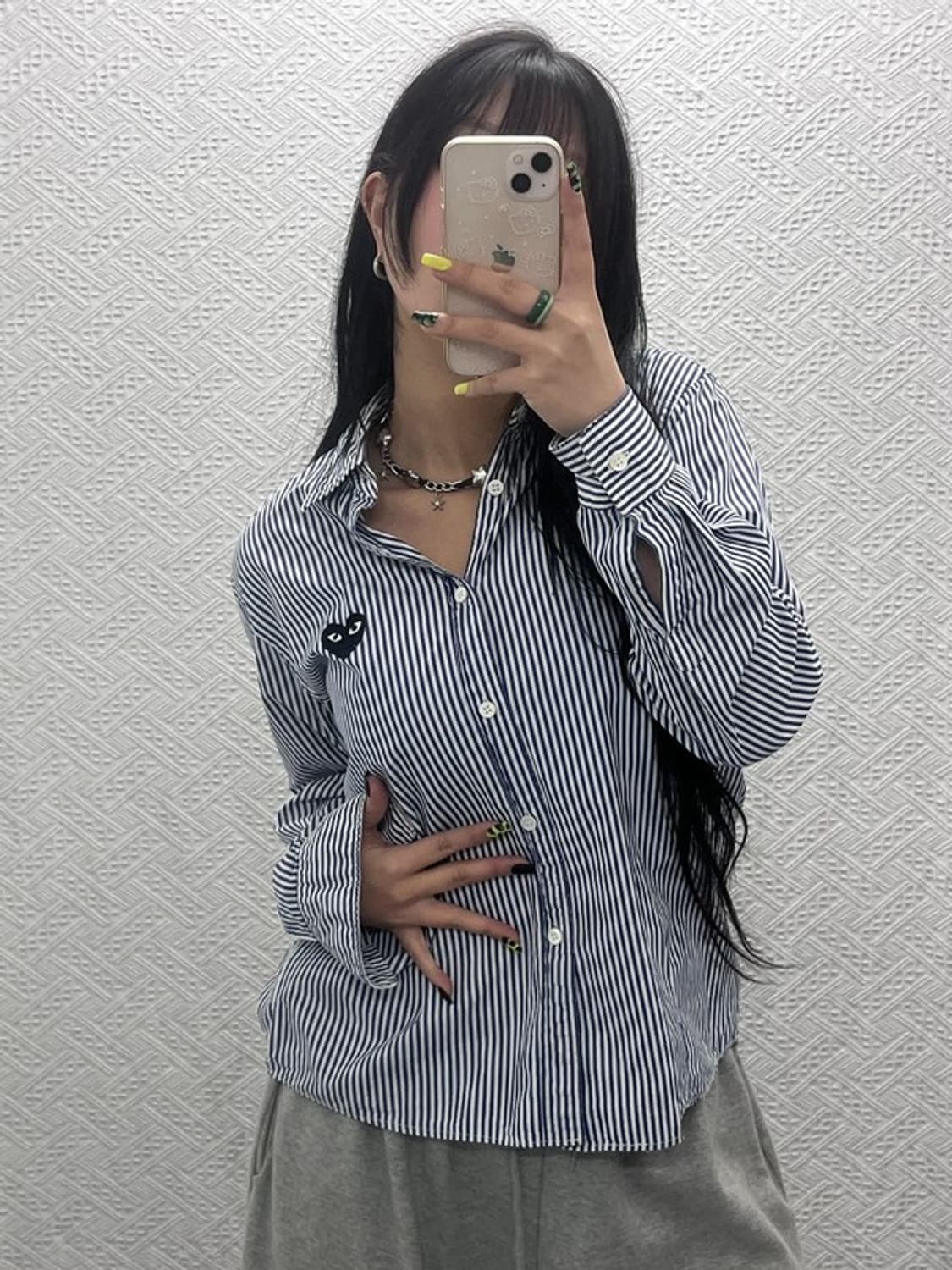 꼼데가르송 빈티지 스트라이프 키치 로고 셔츠 95 C07534 상품이미지1