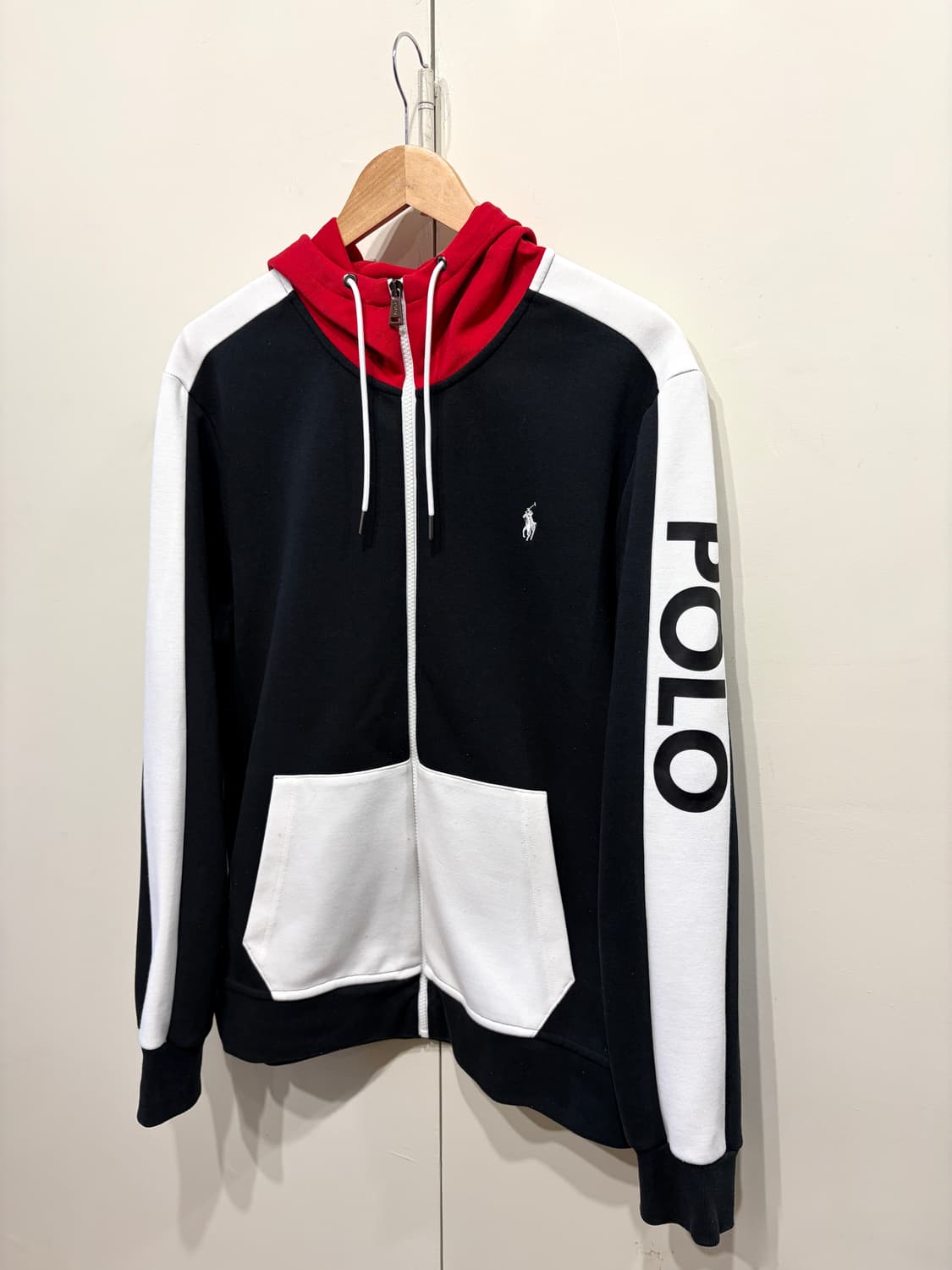 폴로 랄프로렌 사이드 로고 컬러 후드집업 상품이미지2