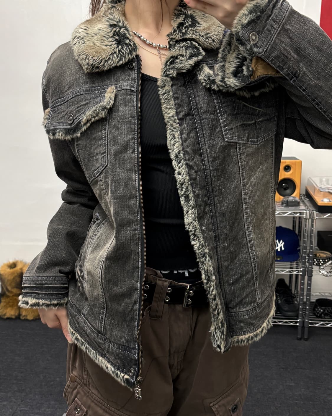 올드 빈티지 워시드 데님 트러커 점퍼 상품이미지1