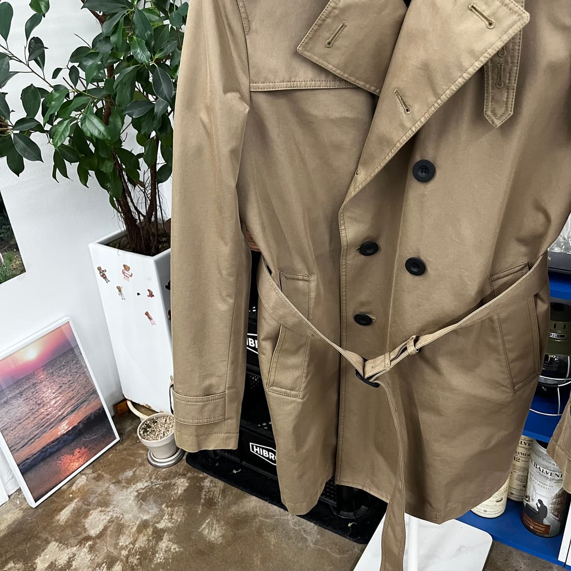 코치 더블 벨티드 트렌치코트 M 상품이미지4