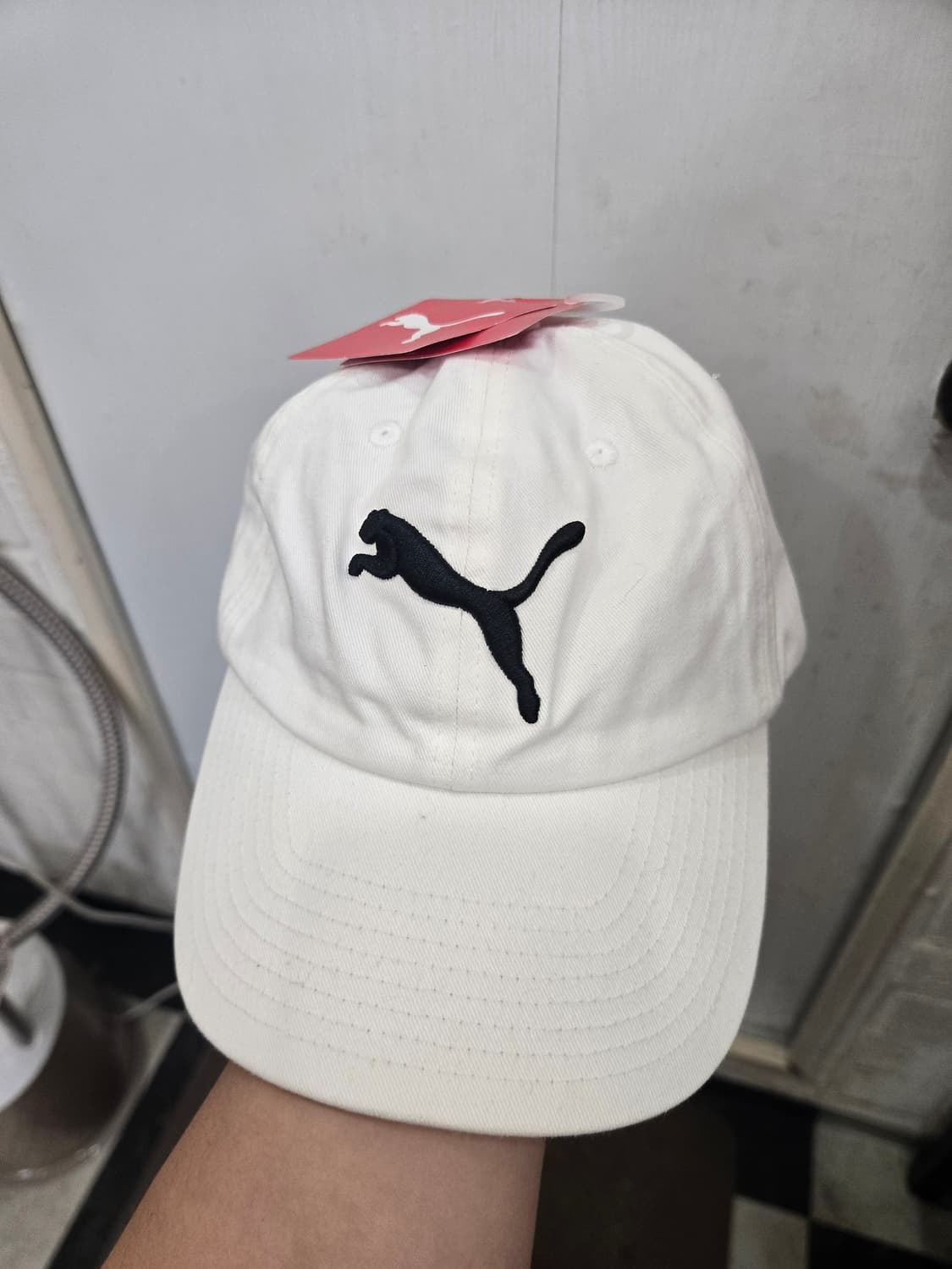 택있는새상품)) PUMA 푸마 화이트 볼캡 모자 ! 상품이미지1