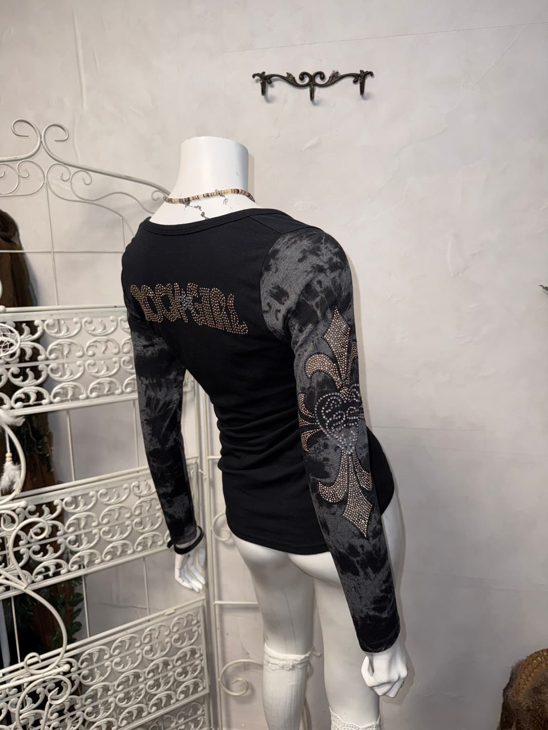 Black gold tie dye punk cubic sleeve 상품이미지3