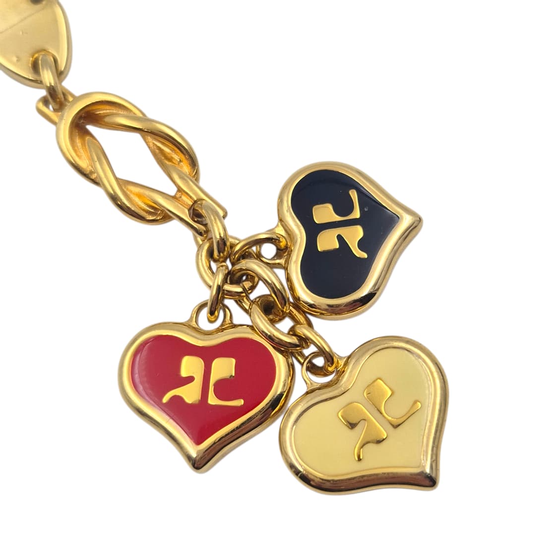 90s 꾸레쥬 프렌치 하트 트럼프 레이어드 키링 상품이미지2